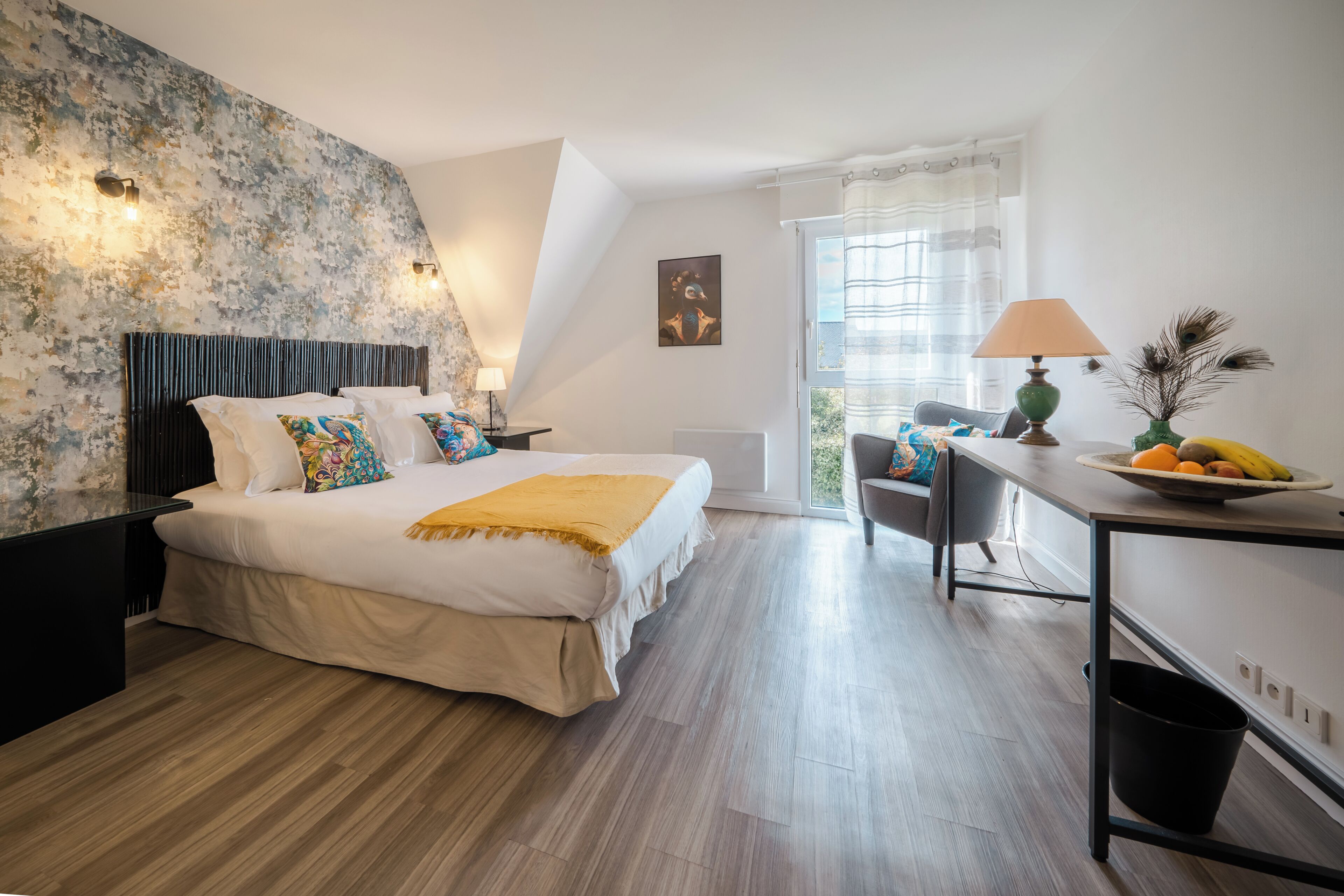 Comfort-dobbeltværelse | Individuelt design, skrivebord, arbejdsområde til bærbare computere