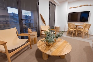 Luxury Apartment, 3 Bedrooms | Living area | TV