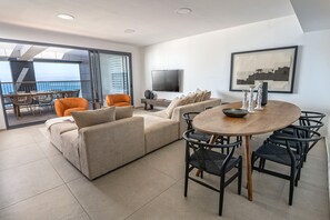 Luxury Apartment, 4 Bedrooms | Living area | TV - Cape Dor Haifa (Haifa)