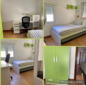 3 habitaciones, escritorio, tabla de planchar con plancha y wifi gratis 