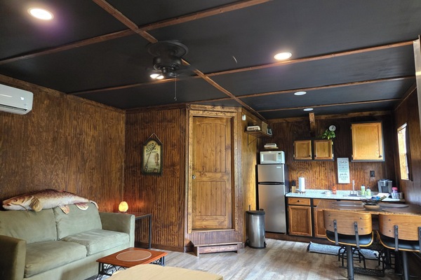 Smart TV, DVD player, books, music library