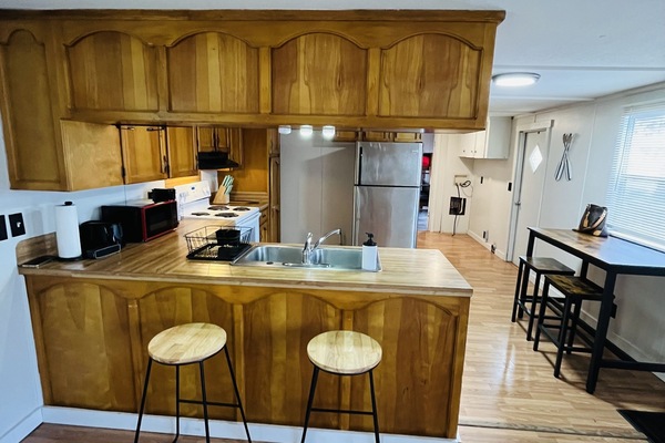 Refrigerador, microondas, horno, placa de cocina