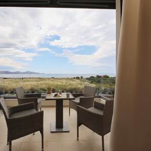 Deluxe Apartment, Sea View | Terrace/patio - Almyres Luxurious Residences  (Argos-Mykines)