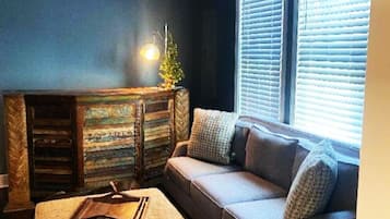 Een smart-tv, een dvd-speler, boeken en een computerscherm