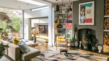 Smart TV, books, music library, printers