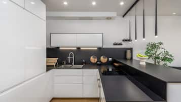 Réfrigérateur, micro-ondes, four, cafetière/bouilloire