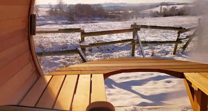 Lodge Acacia Private SPA Quiet Sauna Surrounded by Nature view of Mont du Morvan