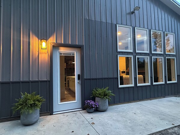 Exterior detail - Big Wolf Barn: Where Big Groups Have Big Fun, Lakegfront in Jackson, MI. (Jackson)