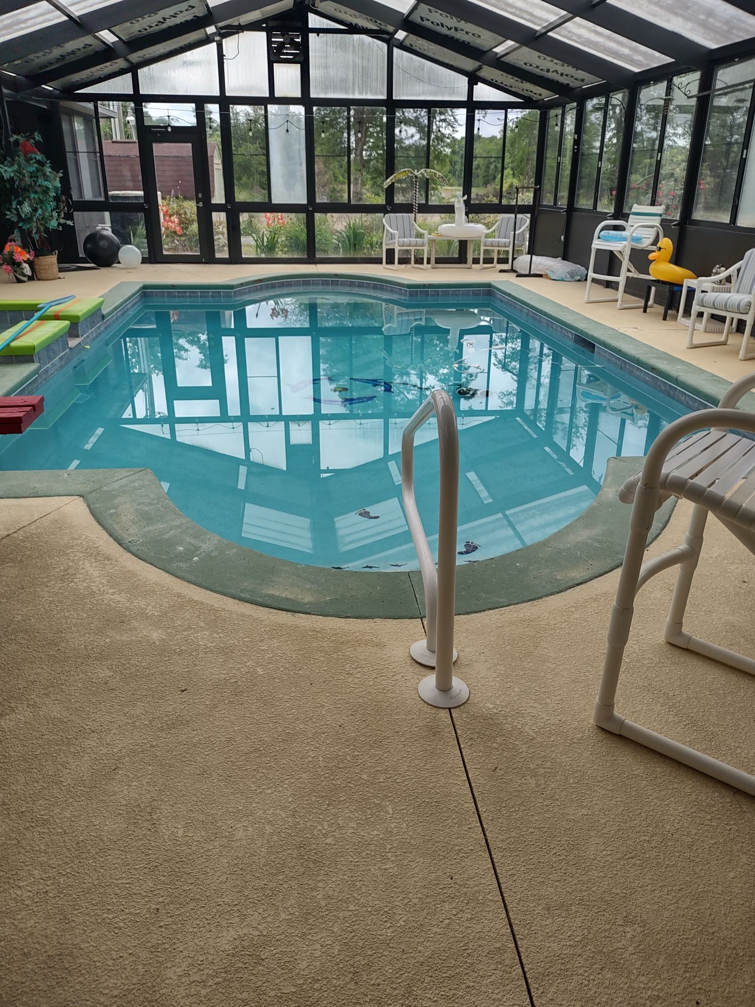 Indoor pool, a heated pool