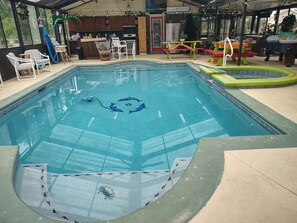 Indoor pool, a heated pool