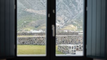 Vue sur la campagne depuis l’hébergement