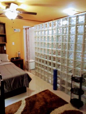 1 soverom, skrivebord, strykejern/-brett og wi-fi (inkludert)