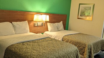 Room, 2 Queen Beds, Smoking, Microwave | Hypo-allergenic bedding, desk, iron/ironing board, free WiFi