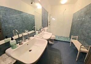 Dusche, Haartrockner, Bidet, Handtücher