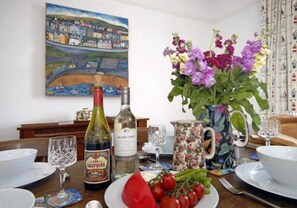 Dining - Sea Captain's Town House in New Quay with sea views, sleeps 9, dog friendly (New Quay)