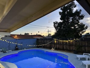 Outdoor pool, a heated pool