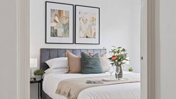 1 bedroom, desk, iron/ironing board, travel cot