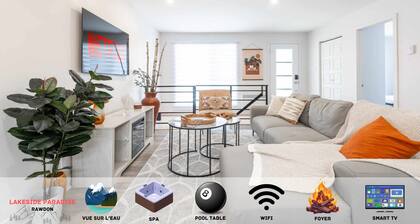 Vue sur Lac Spa Billard Wifi Smart TV 5 Chambres Lits King Cuisine+