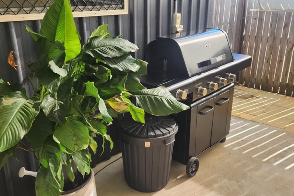 BBQ located outside.