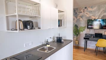 Fridge, microwave, stovetop, dishwasher