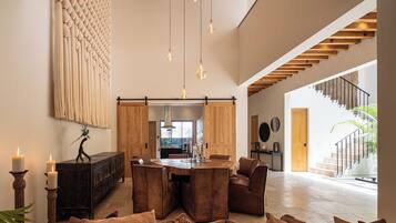 Luxury Villa, 5 Bedrooms, Patio, Garden View | Living area | Flat-screen TV, Netflix, streaming services