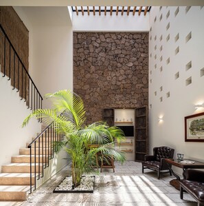 Luxury Villa, 5 Bedrooms, Patio, Garden View | Living area | Flat-screen TV, Netflix, streaming services - HOLT Parque Juarez Privada 5BR Villa (San Miguel de Allende)