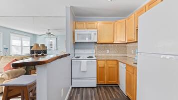 Microwave, oven, stovetop, dishwasher