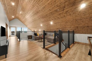 Smart TV, fireplace, video games