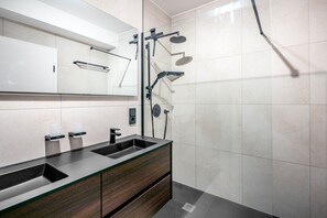 Hair dryer, towels