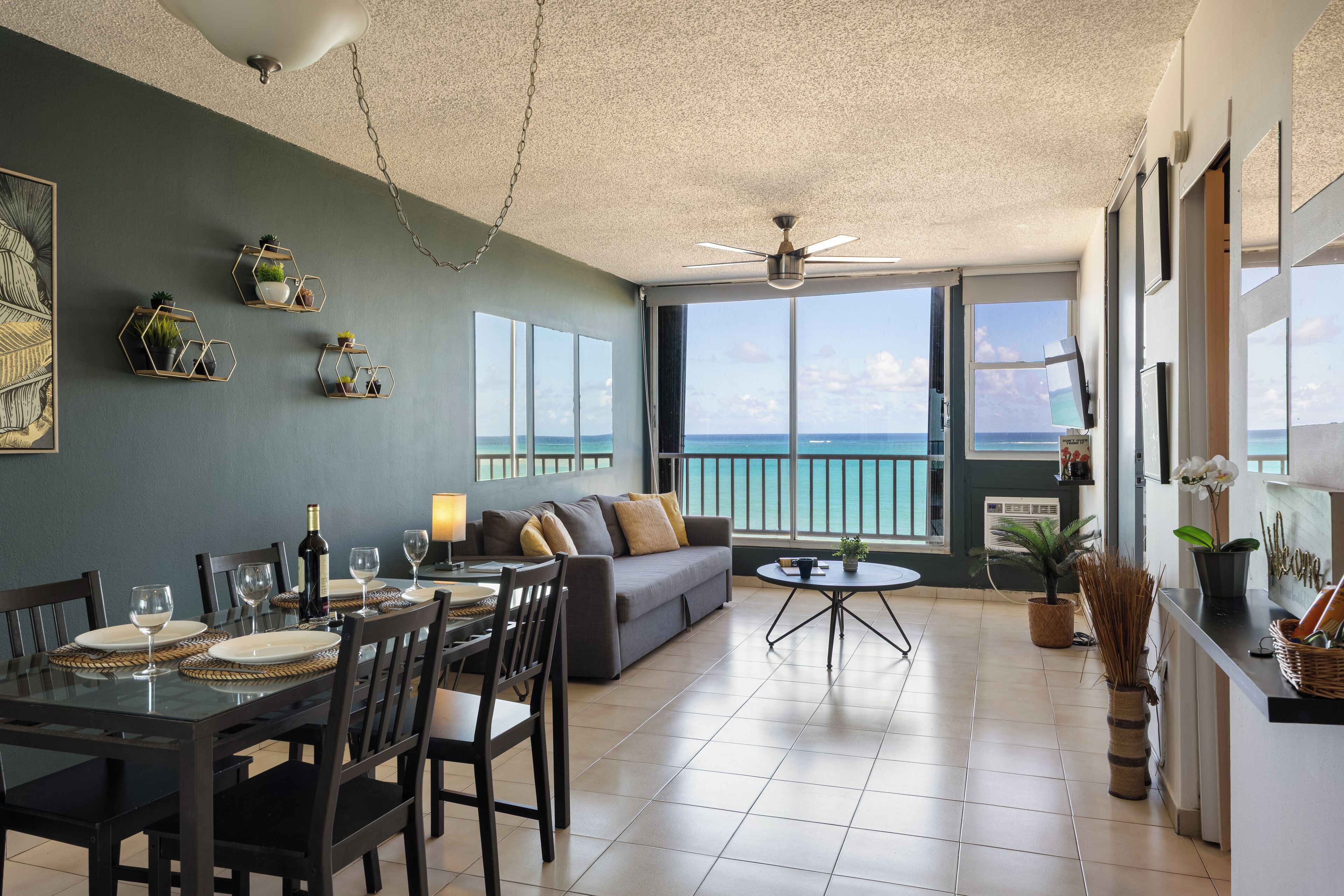 Apartamento, vista para o oceano | Área de estar