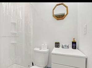 Towels, soap, toilet paper