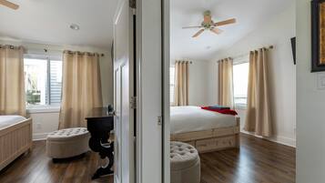 4 bedrooms, desk, iron/ironing board, WiFi