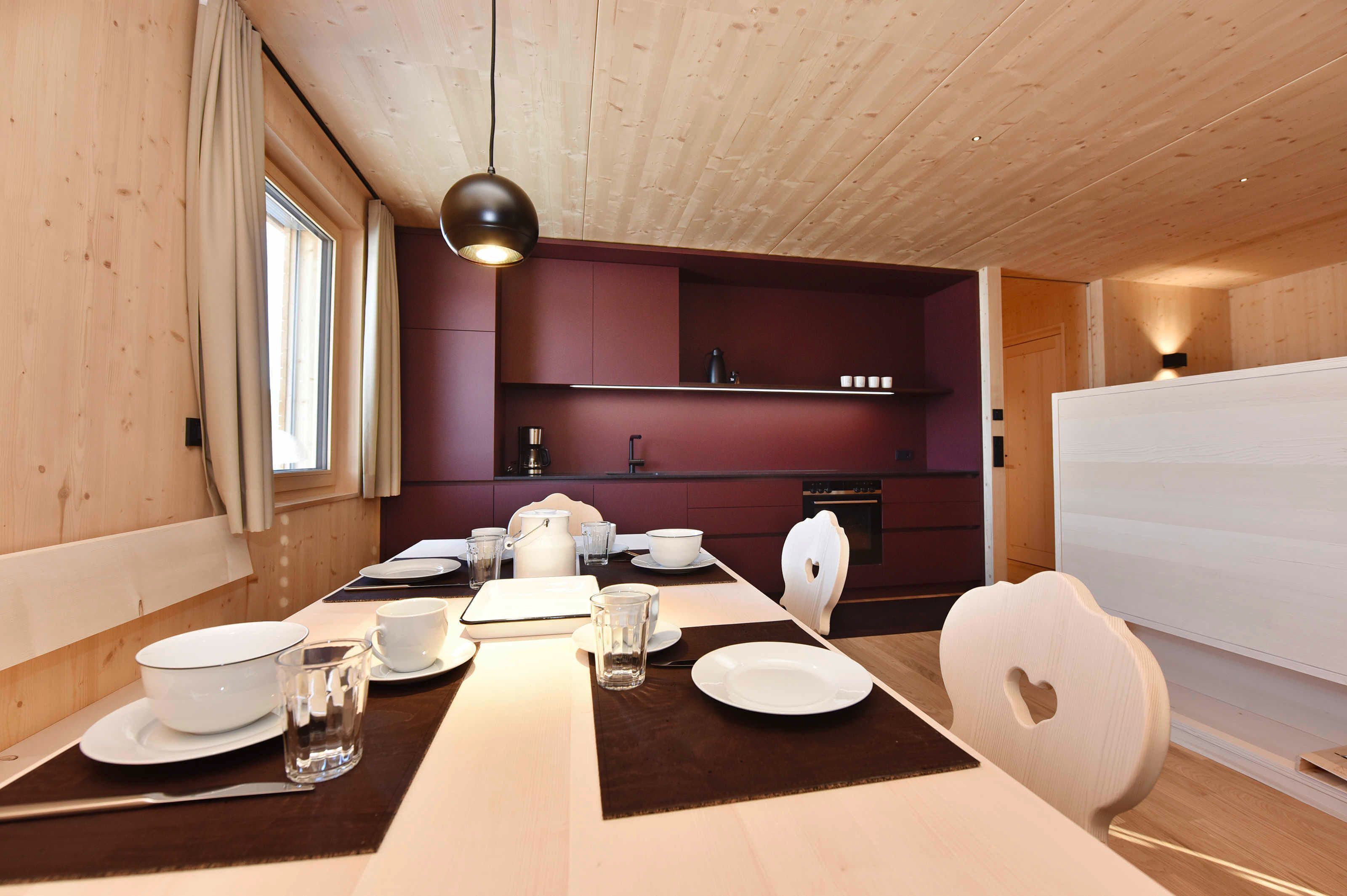 Küche im Chalet Hof