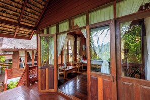 Basic Double Room, 1 Twin Bed, Smoking, Hill View | Terrace/patio - Samui Wooden Hill (Koh Samui)