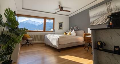 Ausblick Kleinjuwel im Herzen Merans mit Parkplatz, Panoramablick und Bike Raum.