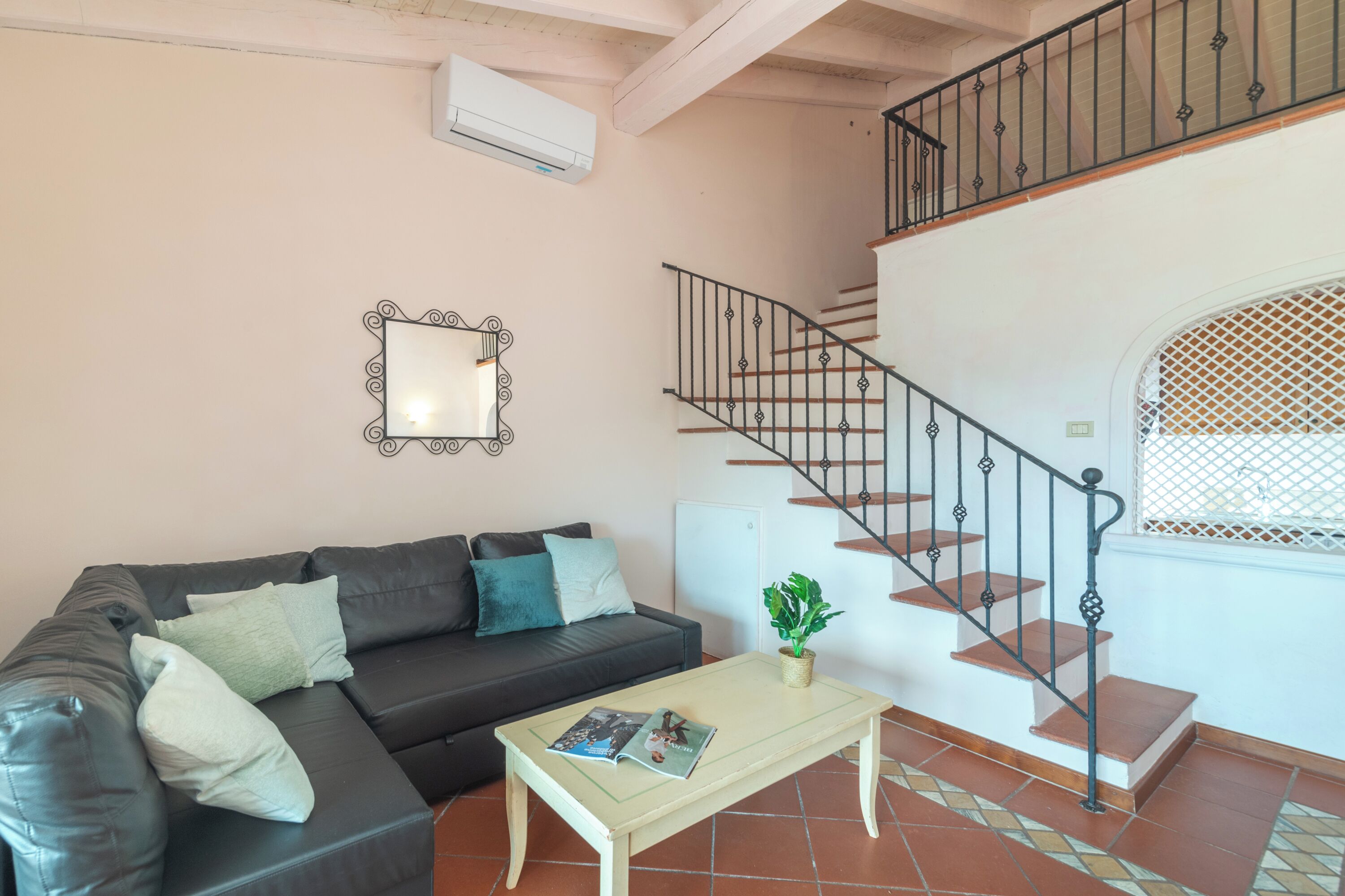 21-inch flat-screen TV with cable channels