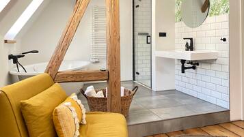Hair dryer, towels