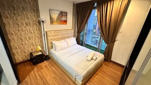 Studio Apartment | Down comforters, pillowtop beds, iron/ironing board, free WiFi