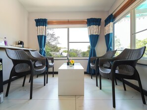 Cottage - Living Room - 2 King Bed - Pool view - Sitout | Living area