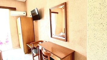 Standard Double Room, Kitchen, Partial Sea View | Desk, laptop workspace, soundproofing, iron/ironing board (on request)