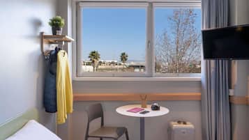 Blackout curtains, iron/ironing board, free cots/infant beds, free WiFi