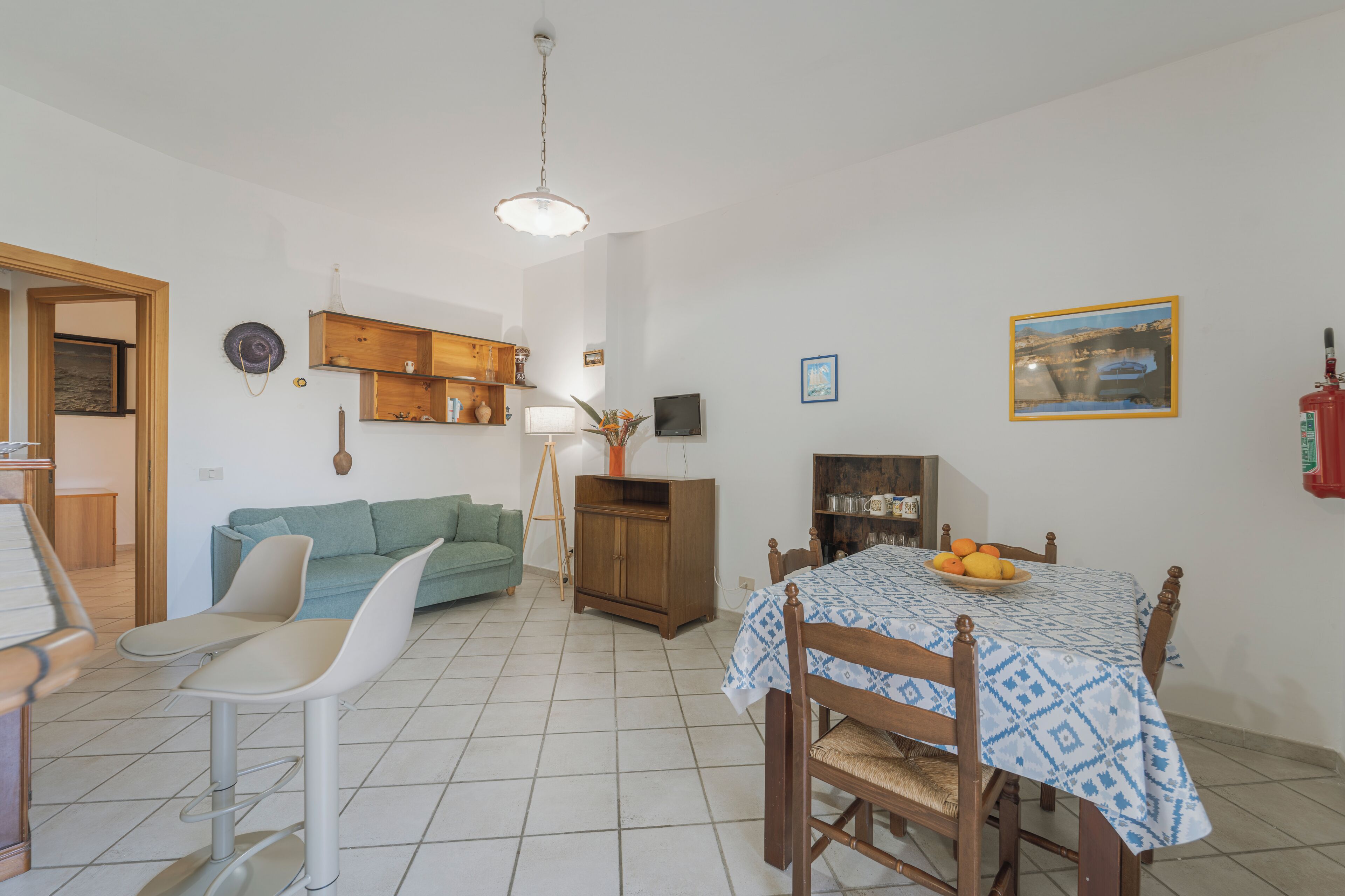 Traditional-Apartment, Blick auf den Innenhof | Wohnbereich