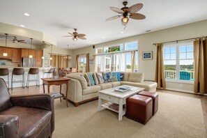 Fireplace, DVD player, table football, ping pong - "Tranquil Tides"-4BR, 3BA, beautiful home with private beach access! (Cape Charles)