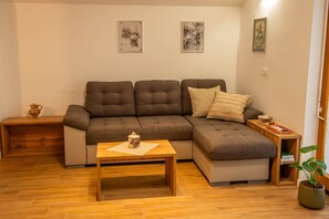 Televisión de pantalla plana y chimenea 