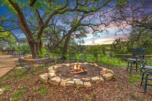 Outdoor dining - Expansive Ranch on 2,001 Acres | Shared Pool & Hot Tub + Trails (Johnson City)