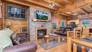 Cabaña, 3 habitaciones | Área de sala de estar