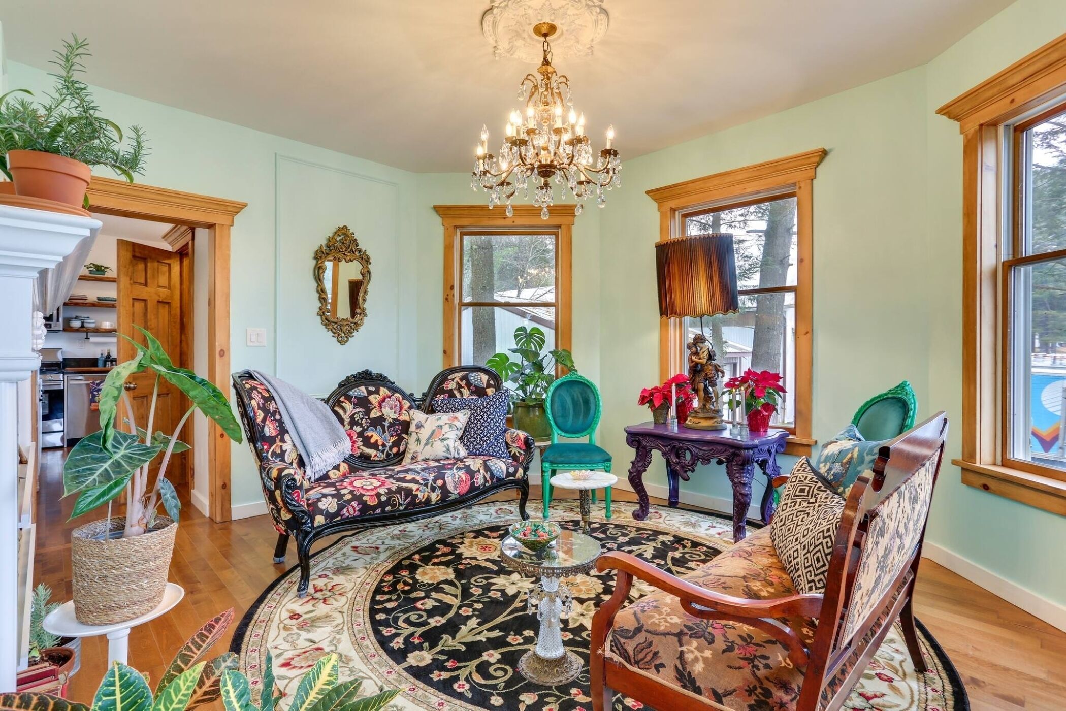 Literary salon. Get lost in a vintage book on the couch