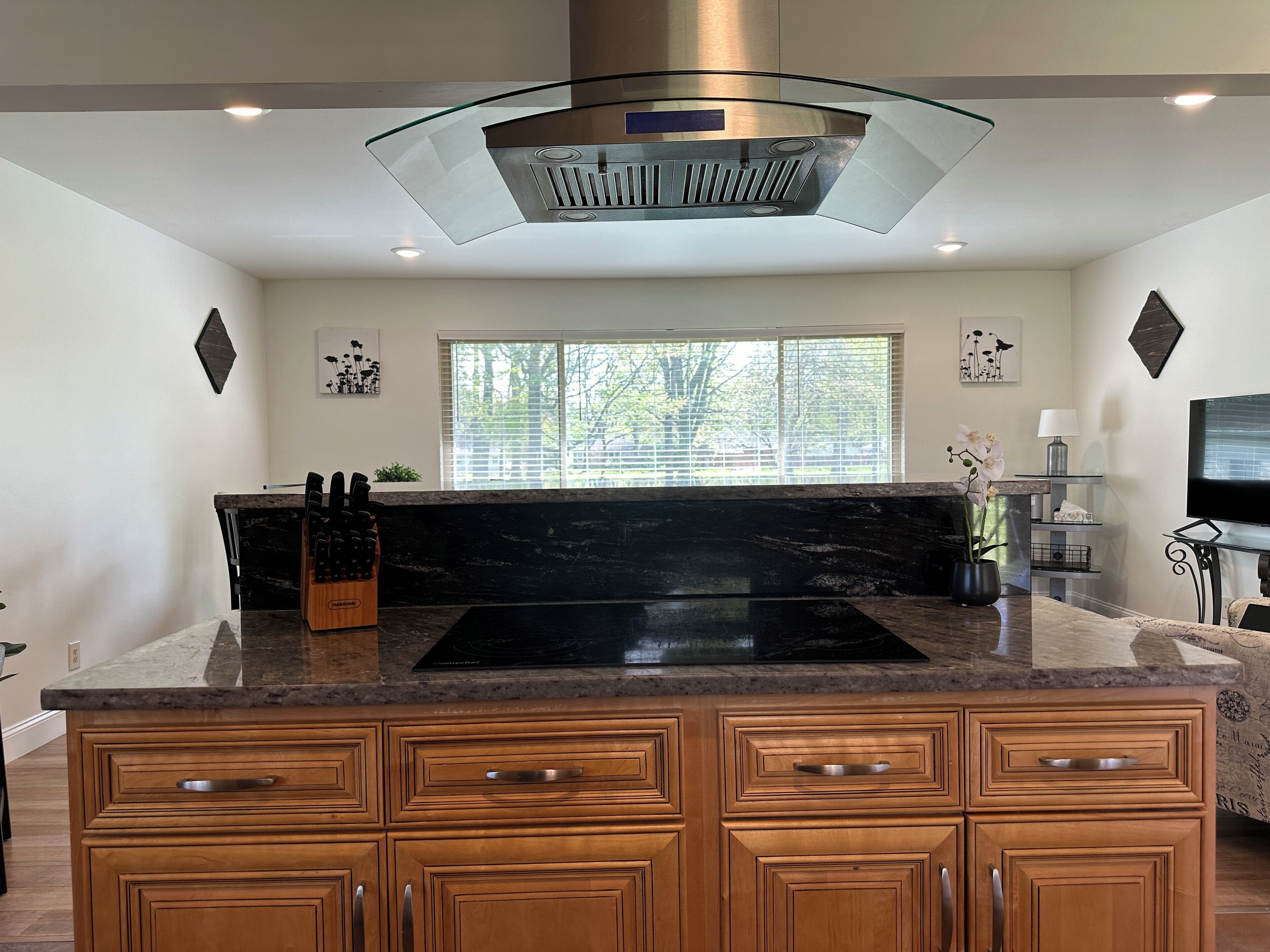 Køleskab, mikrobølgeovn, kogeplade, opvaskemaskine