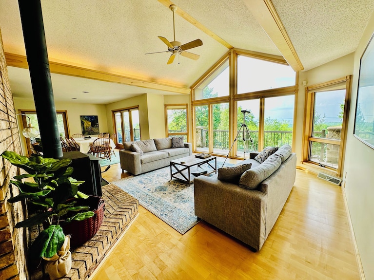 Modern Home With Views Atop Bayfield Near Apple Orchards, Lake & Island Views - Bayfield, WI