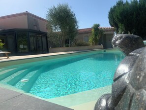 Outdoor pool, a heated pool